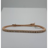 5ct Dia 14 kt Rose Gold Diamond Tennis Bracelet 9" 